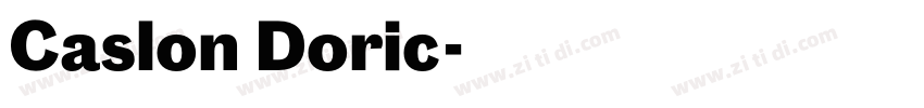 Caslon Doric字体转换